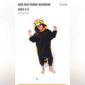 Children’s Red Panda Kigurumi
